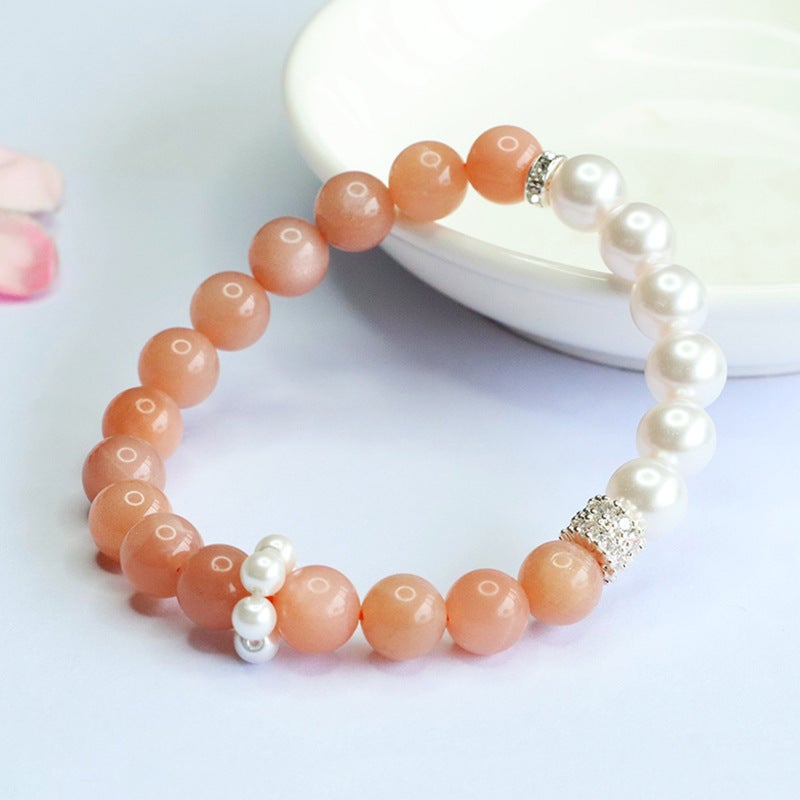 Guan Yu Natural Crystal Bracelet Orange Moonstone Bracelet Gemstone Live Streaming Supply S5050603 - Image 5